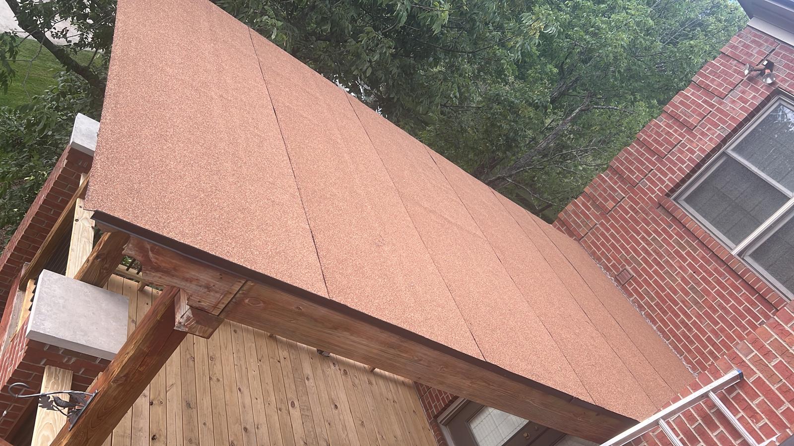 Shingle roof close-up